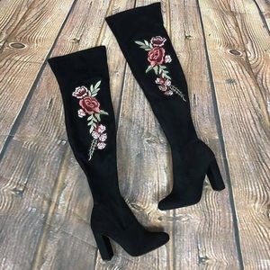 Over the Knee Steve Madden black boots